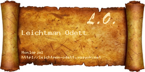 Leichtman Odett névjegykártya